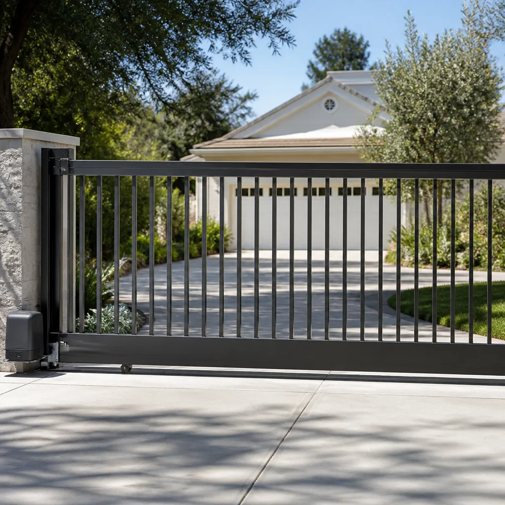 Sliding driveway gates